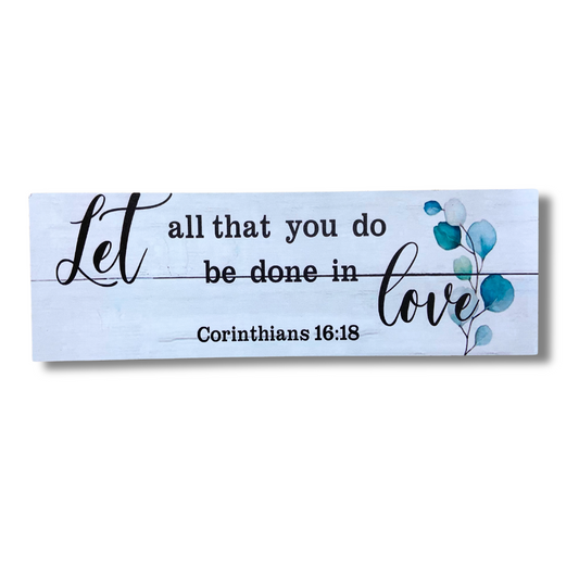 1 Corinthians 16:18 Wooden Sign