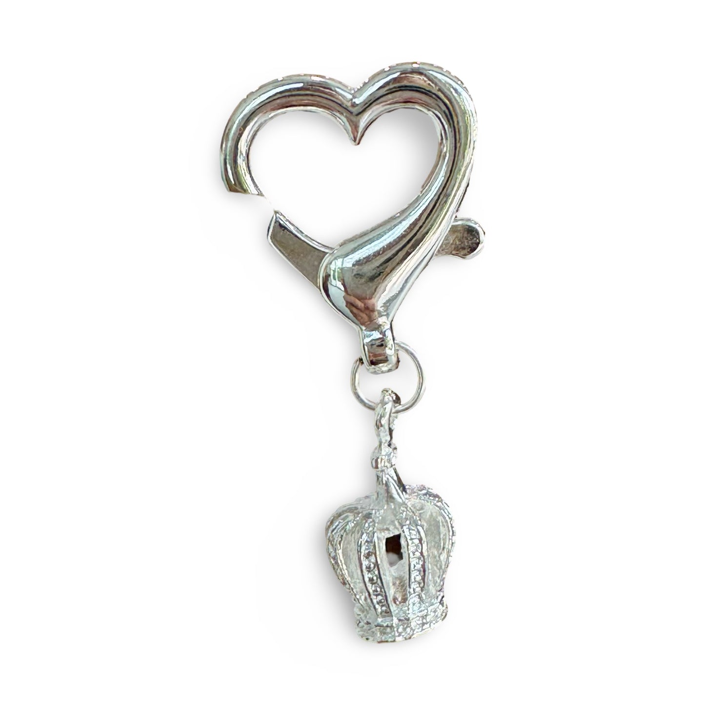 Heart-Shaped Zipper Clip with Crown of Our Lady of Fatima