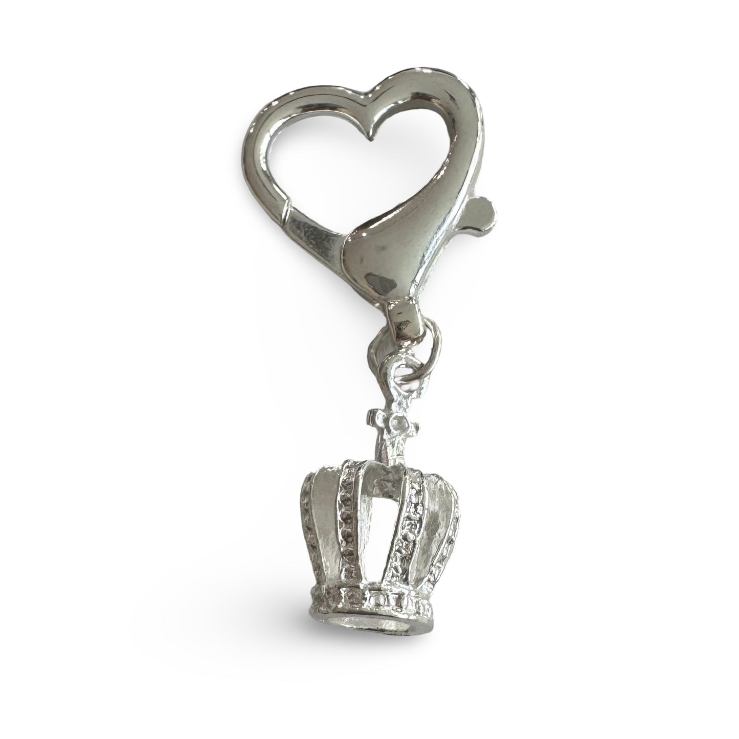 Heart-Shaped Zipper Clip with Crown of Our Lady of Fatima