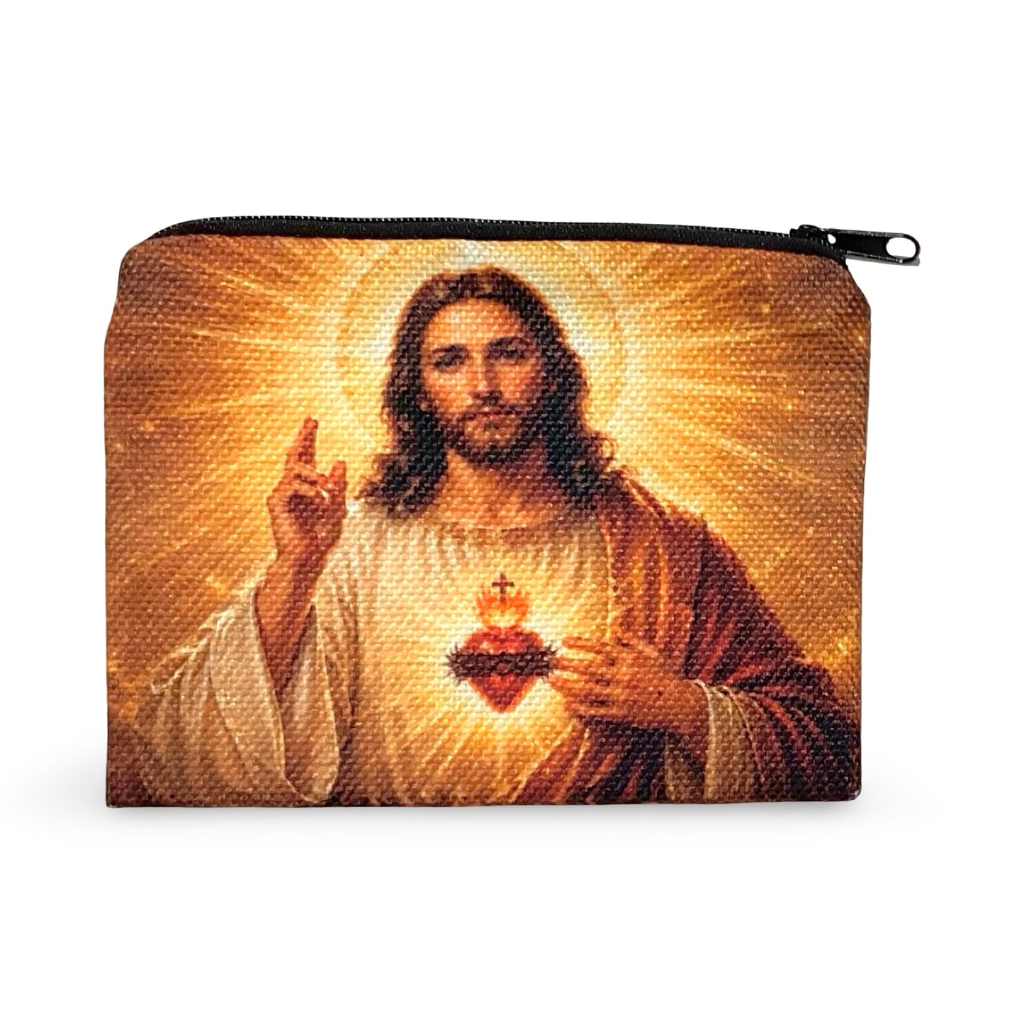 The Blessing of Jesus - Sacred Heart Zipper Pouch