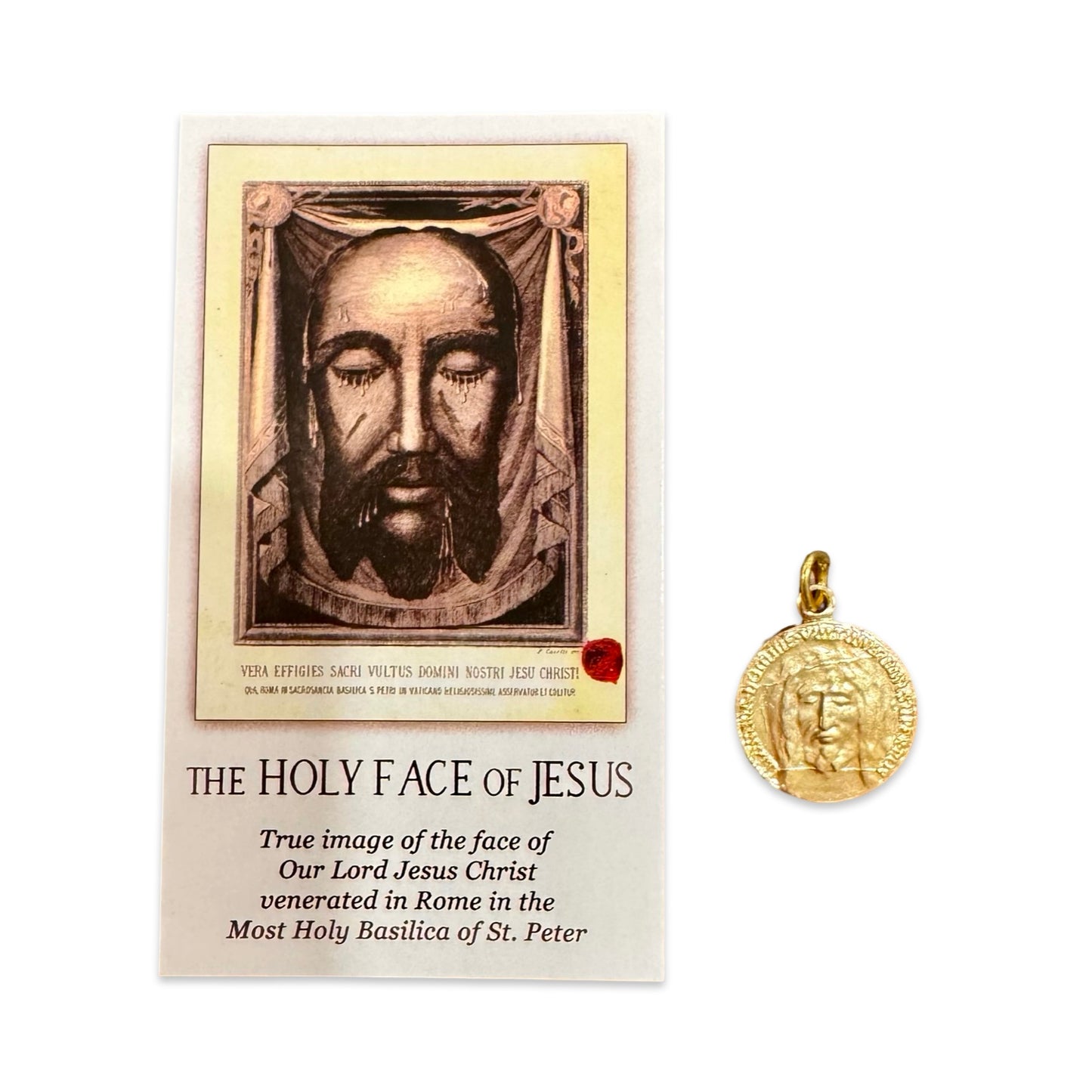 Holy Face of Jesus Medal with Holy Card