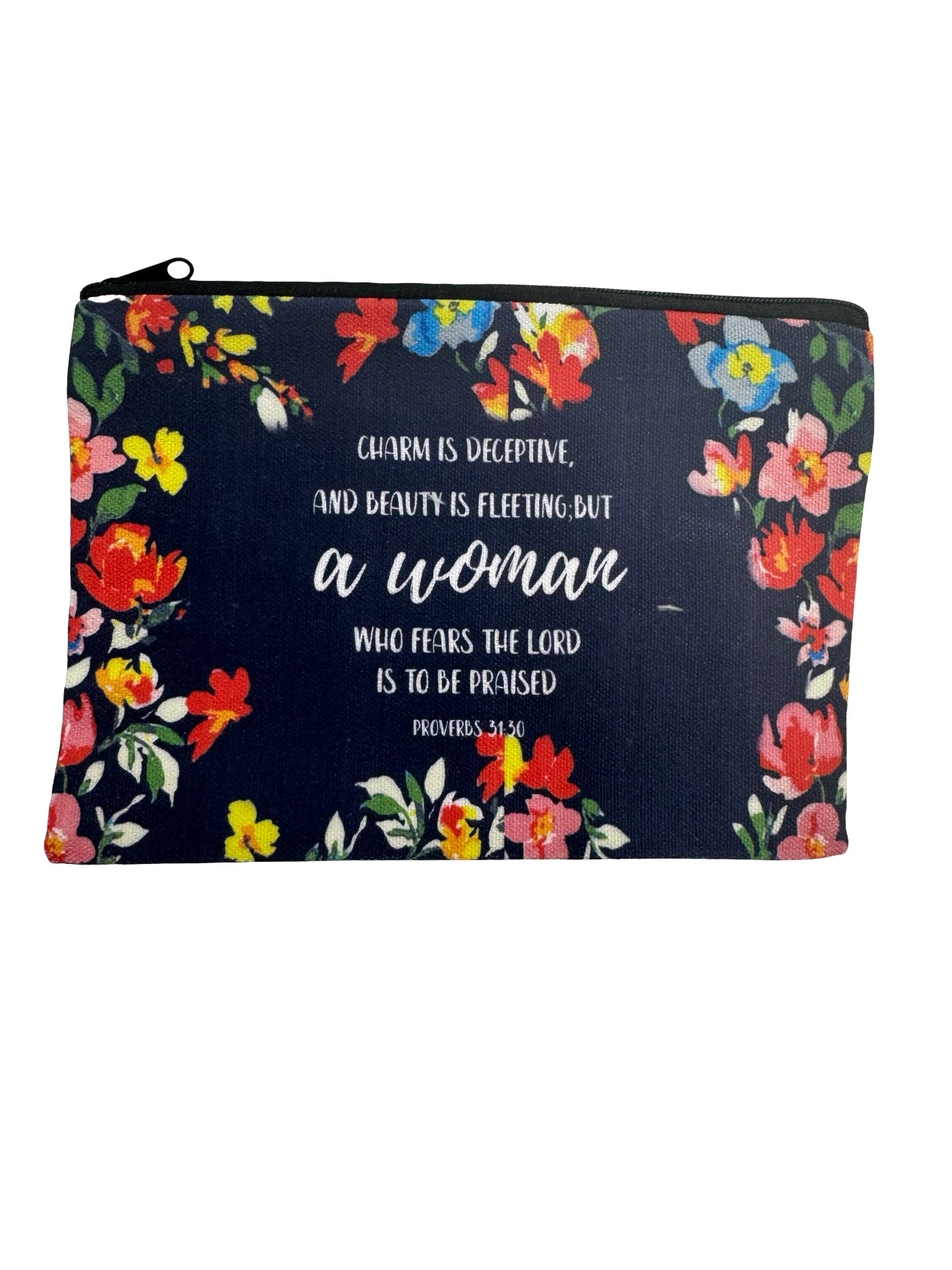 Colorful Bible Verse Zipper Pouches of Assorted Designs