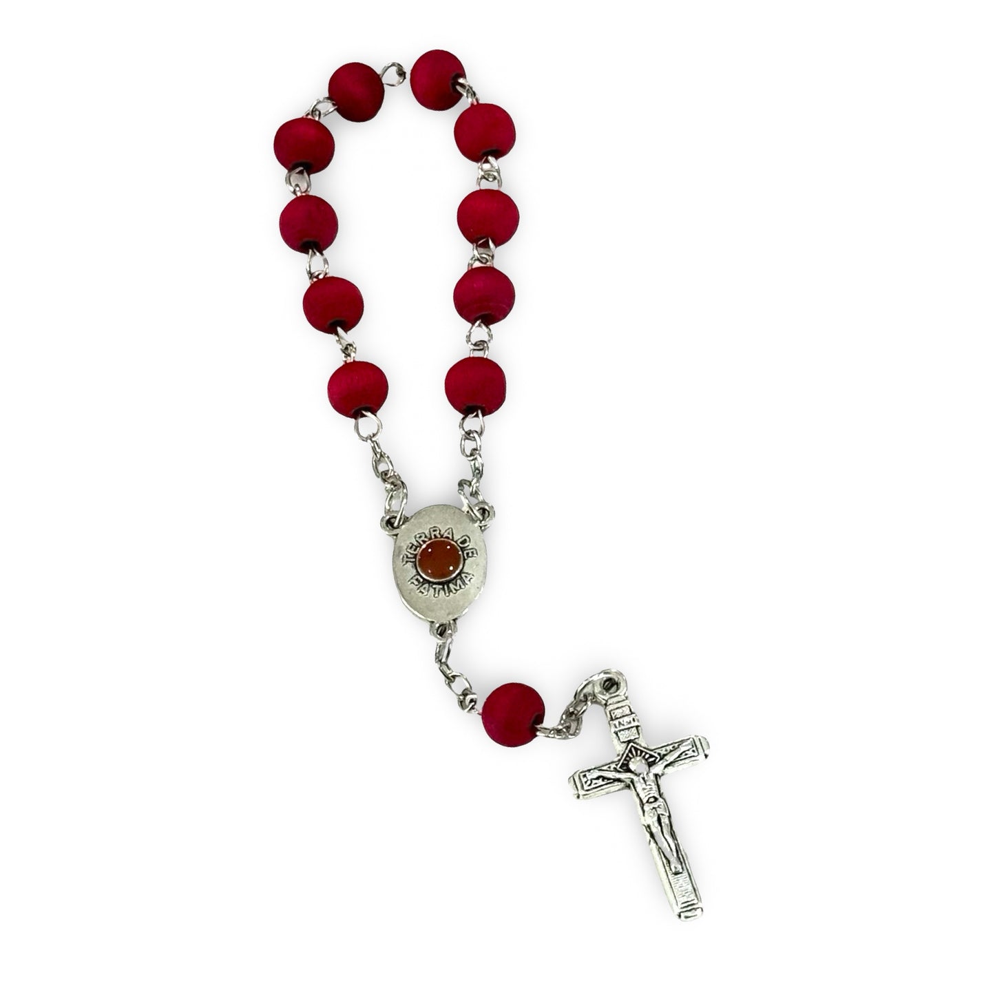 Rose Fatima Decade Rosary in Case