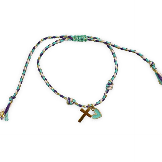 Colorful Braided Cord Adjustable Bracelet