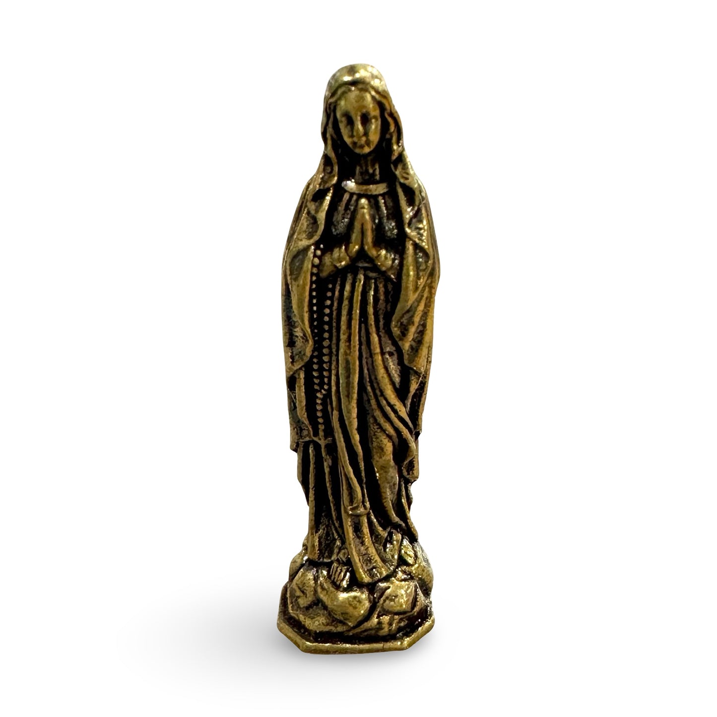 Small Gold Lourdes Statue