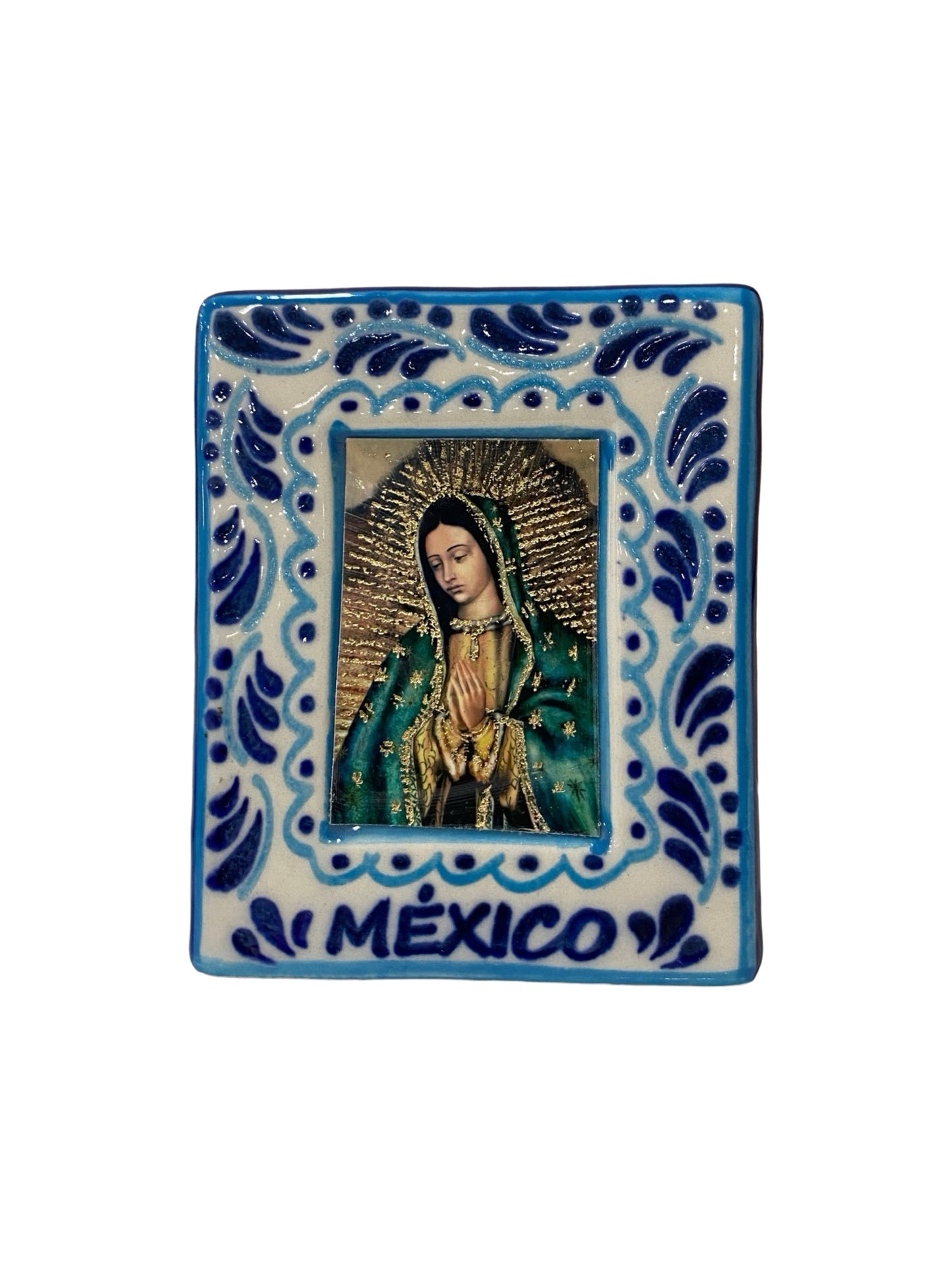 Our Lady of Guadalupe Ceramic Painted Standing Image