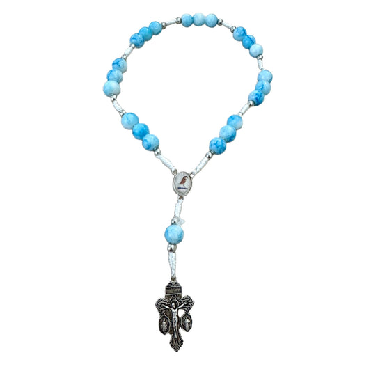 Marble Bead Chaplet of Peace with Pardon Crucifix