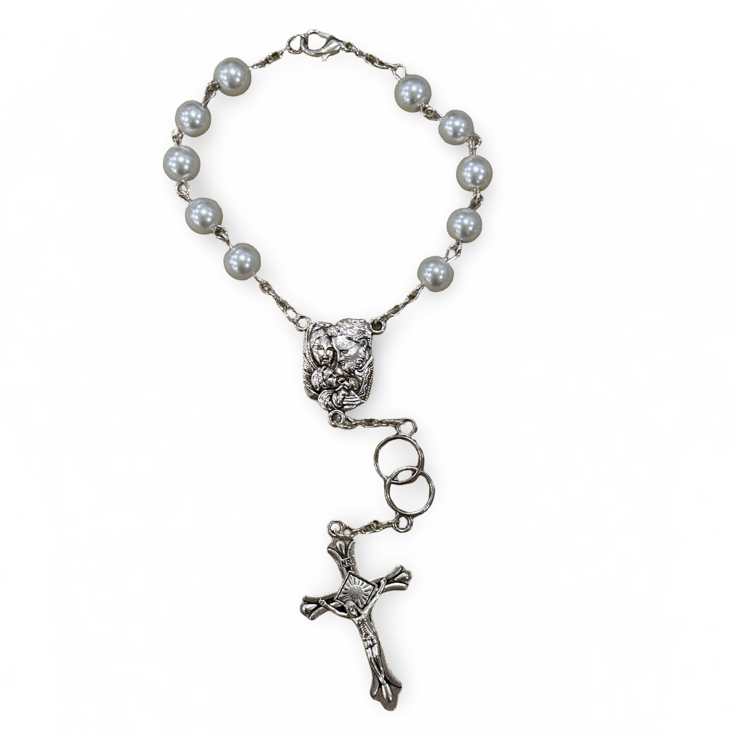 Pearl Wedding Decade with Holy Family Medal