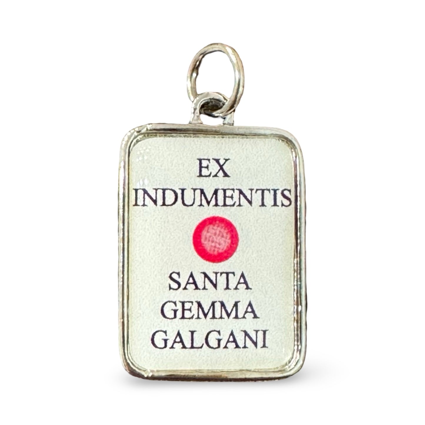 St. Gemma Galgani Rectangular Relic Medal