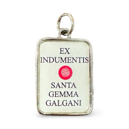 St. Gemma Galgani Rectangular Relic Medal
