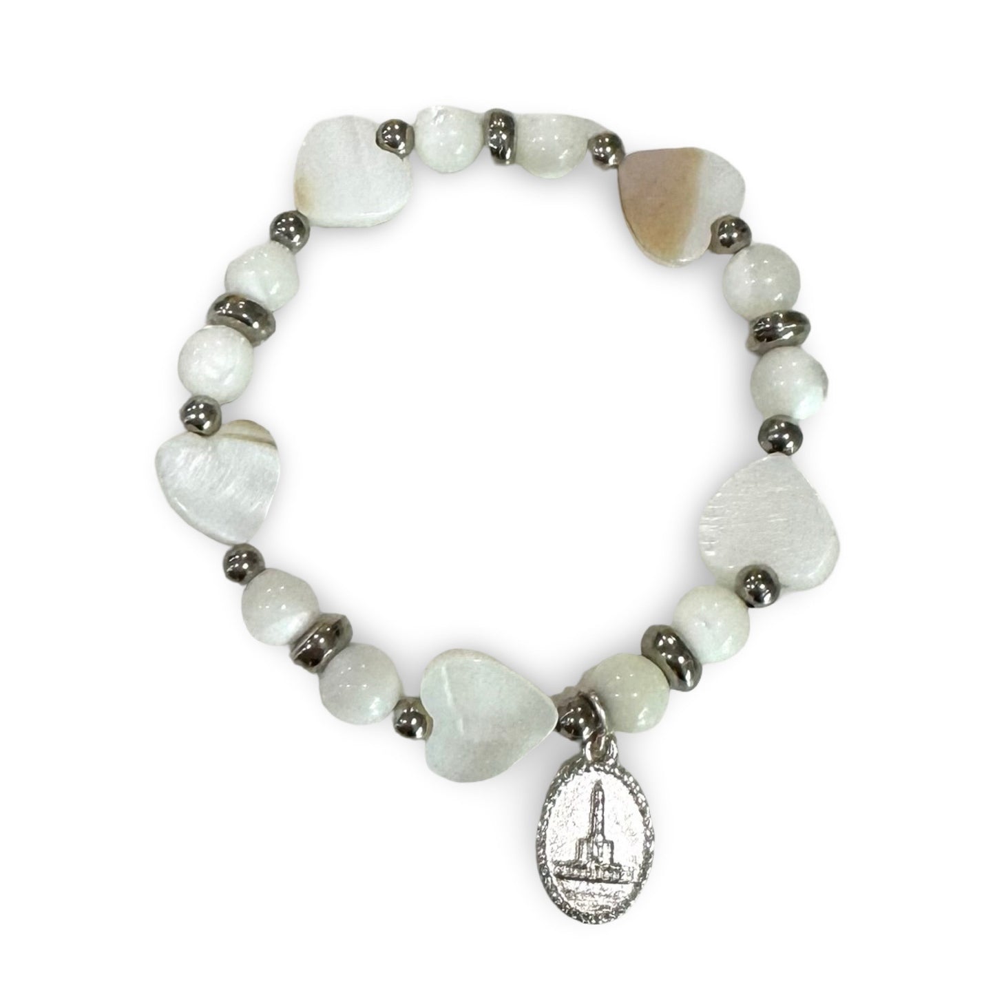 Mother of Pearl Bracelet with Fatima Medal