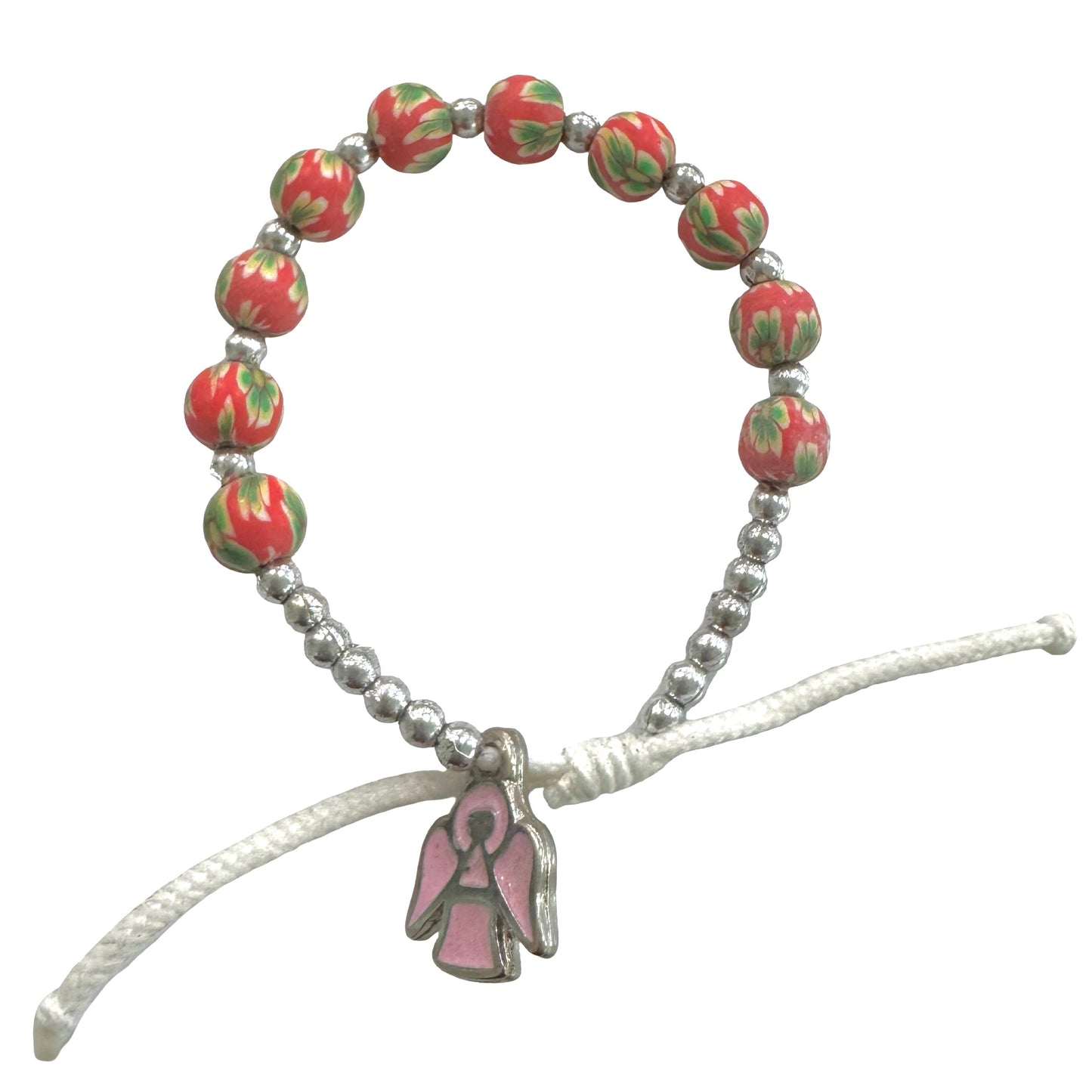 FIMO Queen of Peace Decade Rosary Bracelet of Assorted Colors