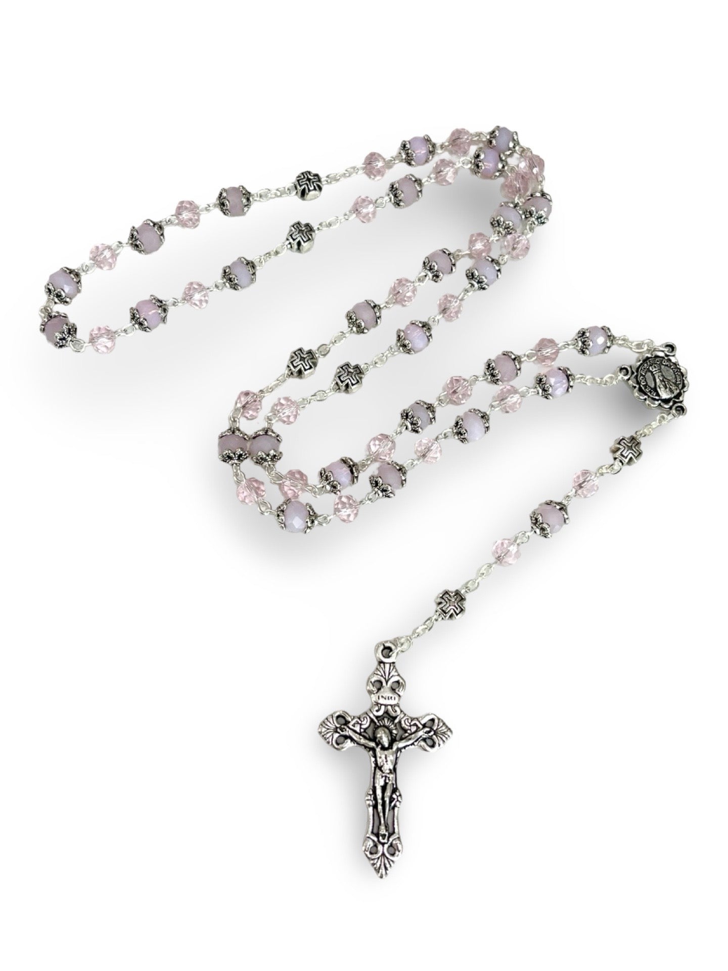 Embellished Fatima Rosary With Soil in Heart Shaped Case