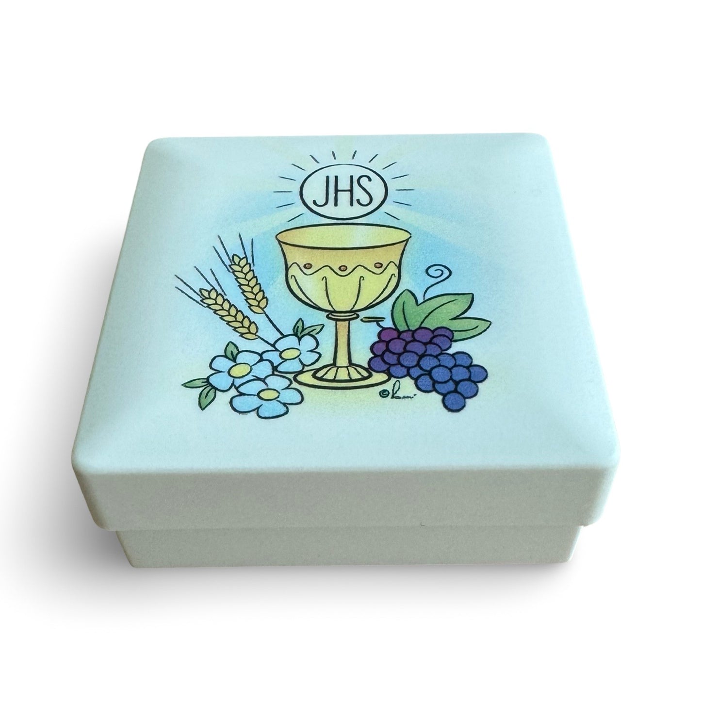 Small Pearl First Communion Rosary in Case