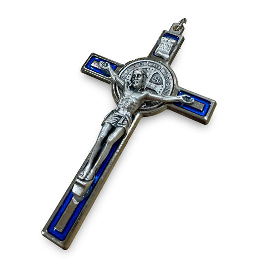Silver St. Benedict Crucifix of Assorted Colors