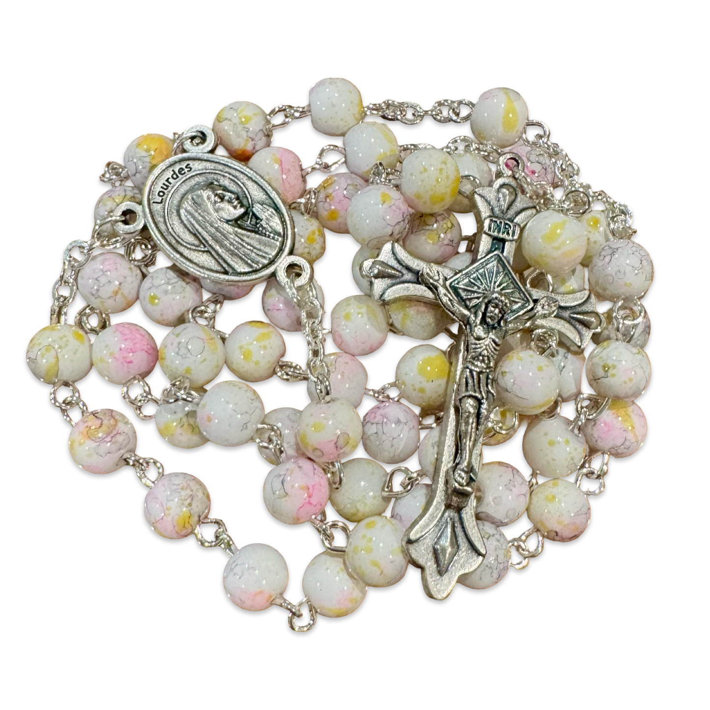 Our Lady of Lourdes Marble Rosaries