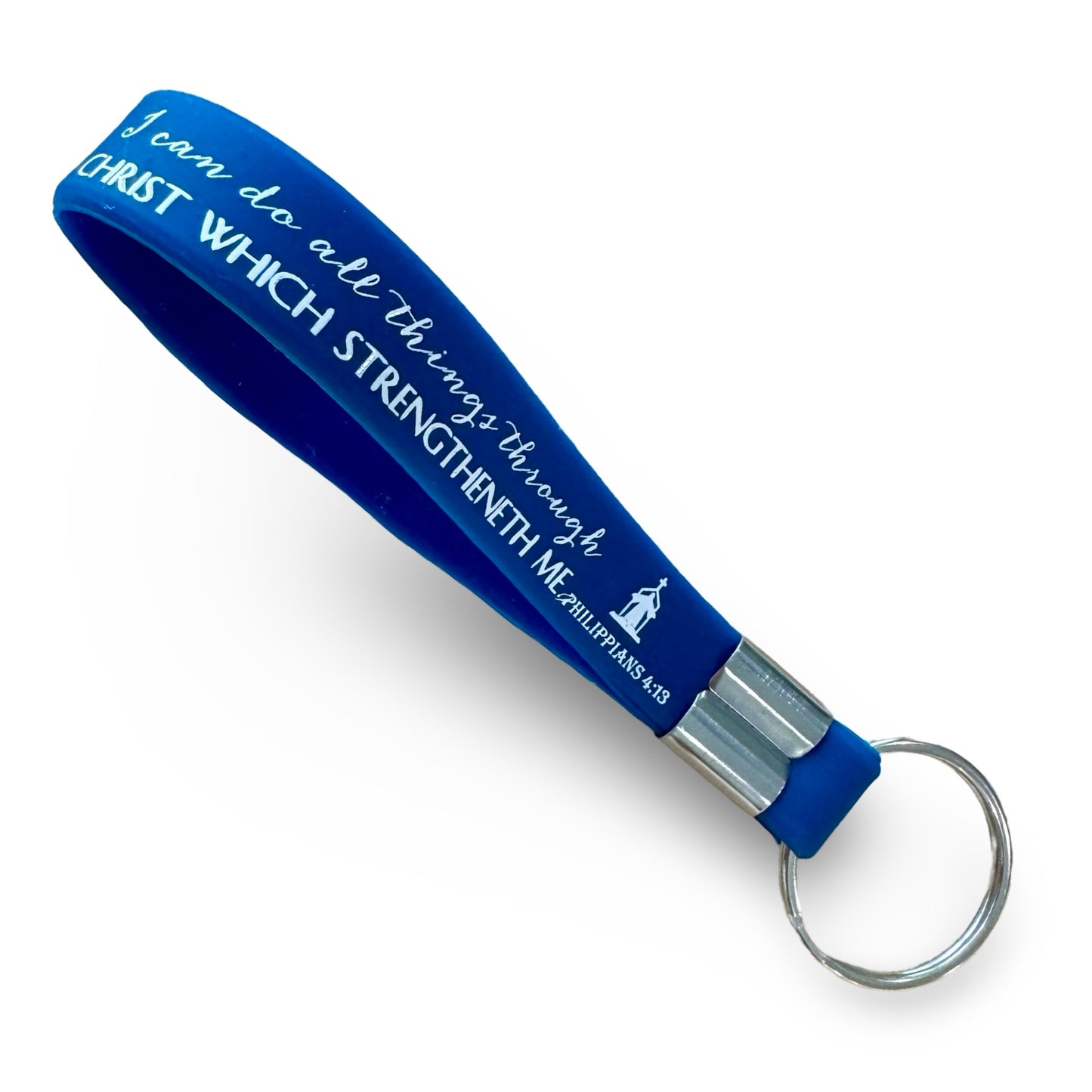 “I Can Do All Things through Christ” Silicone Bible Verse Keychain