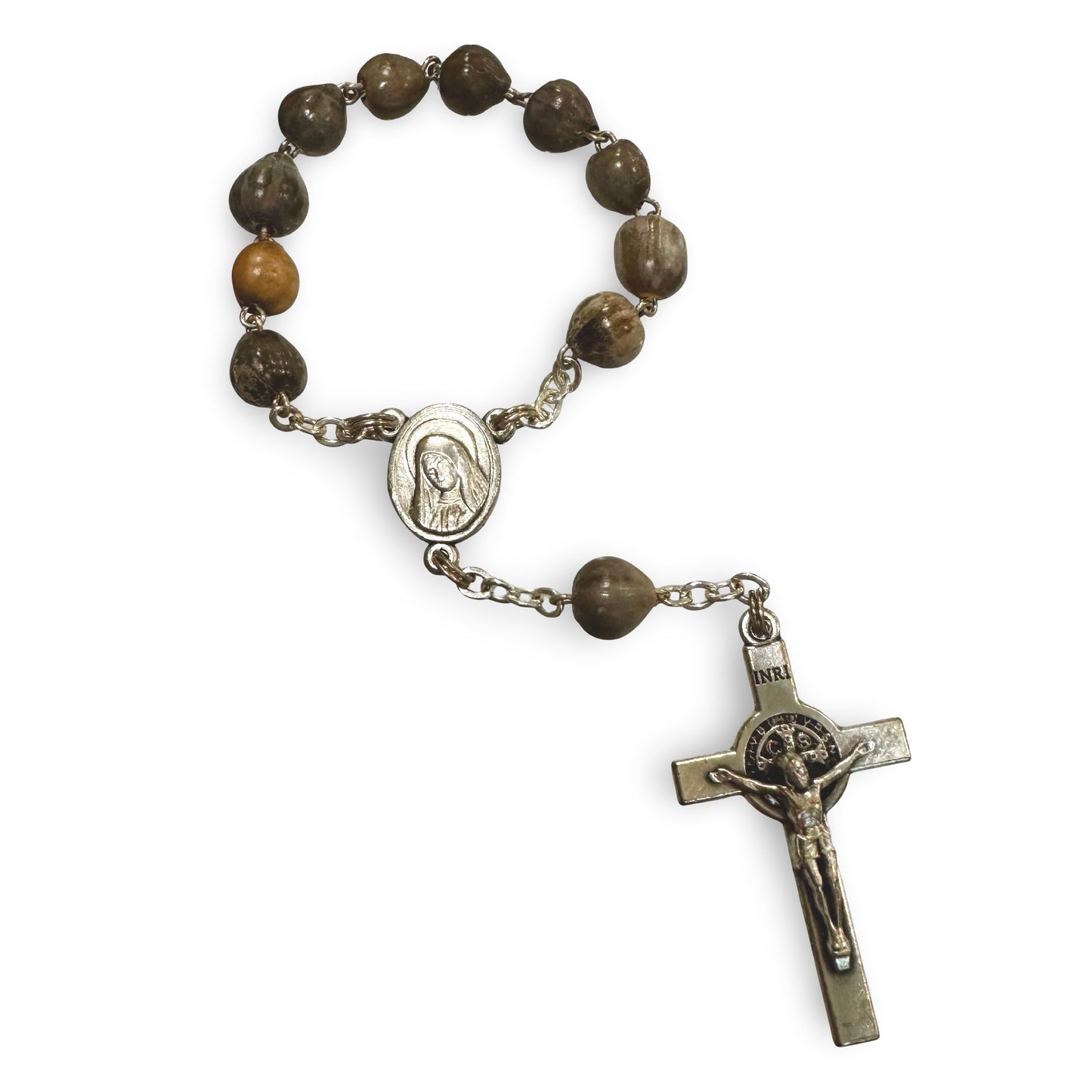 Job's Tears Decade Rosary with Soil
