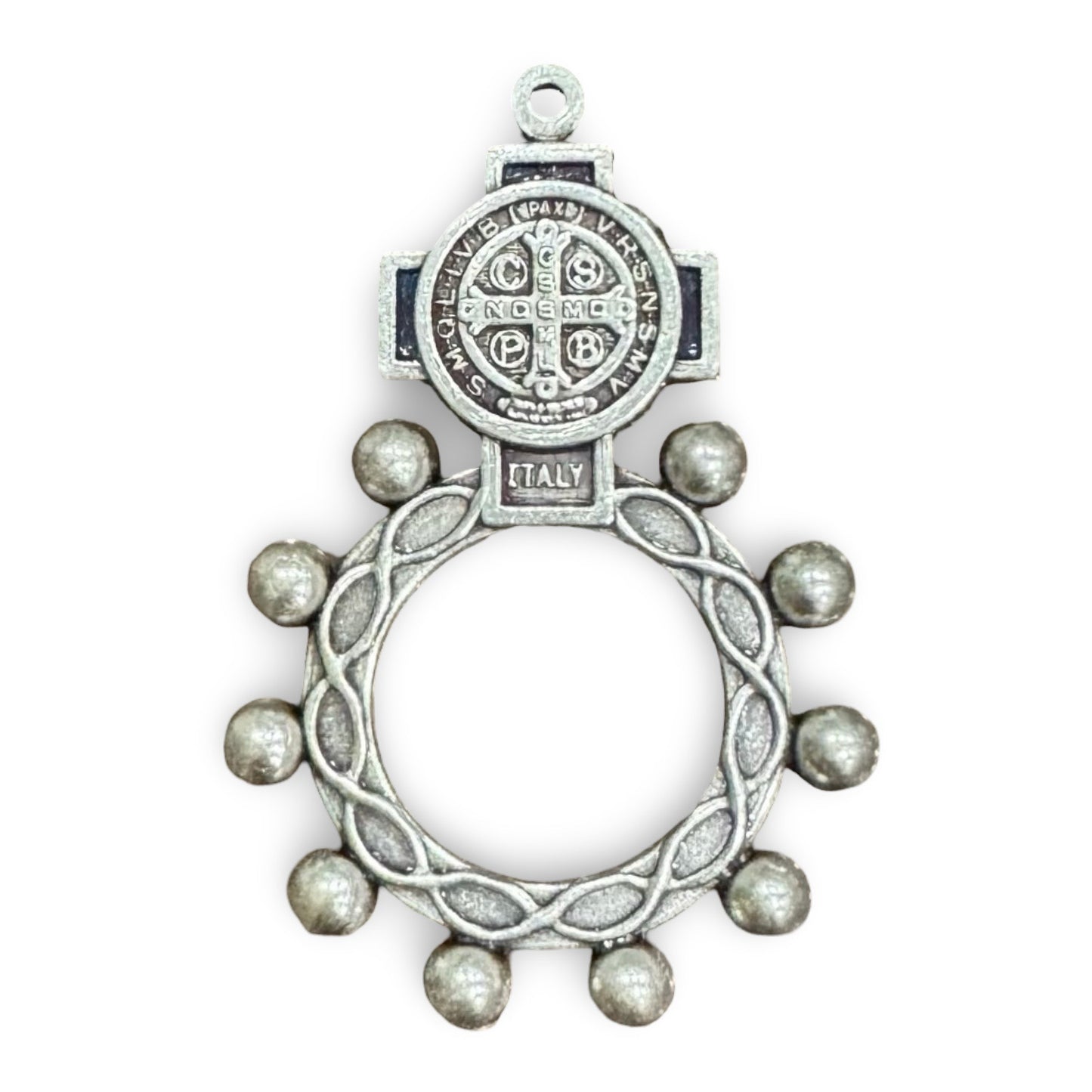 St. Benedict Rosary Ring with Holy Card