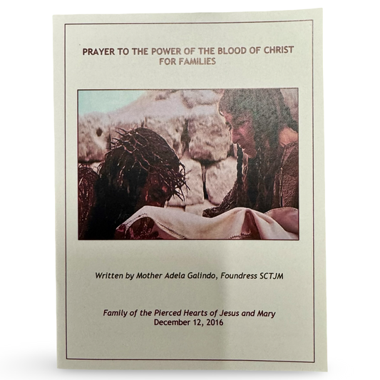 Prayer to the Power of the Blood of Christ for Families - written by Mother Adela, Foundress SCTJM
