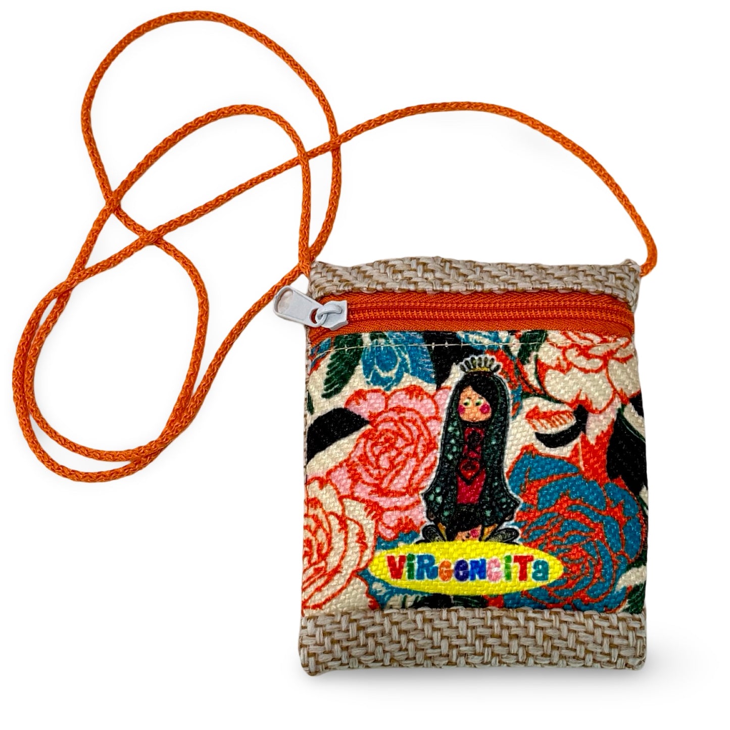 "Virgencita" Guadalupe Mini Shoulder Bag with Zipper