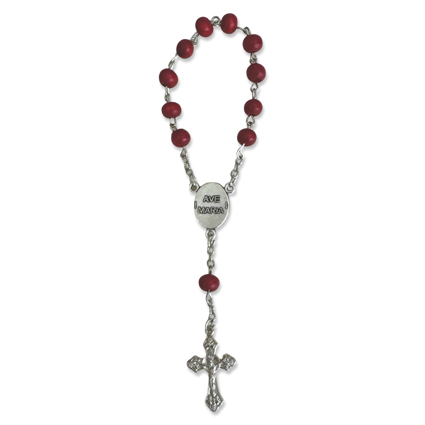 Carlo Acutis Red Decade Rosary with Small Plaque