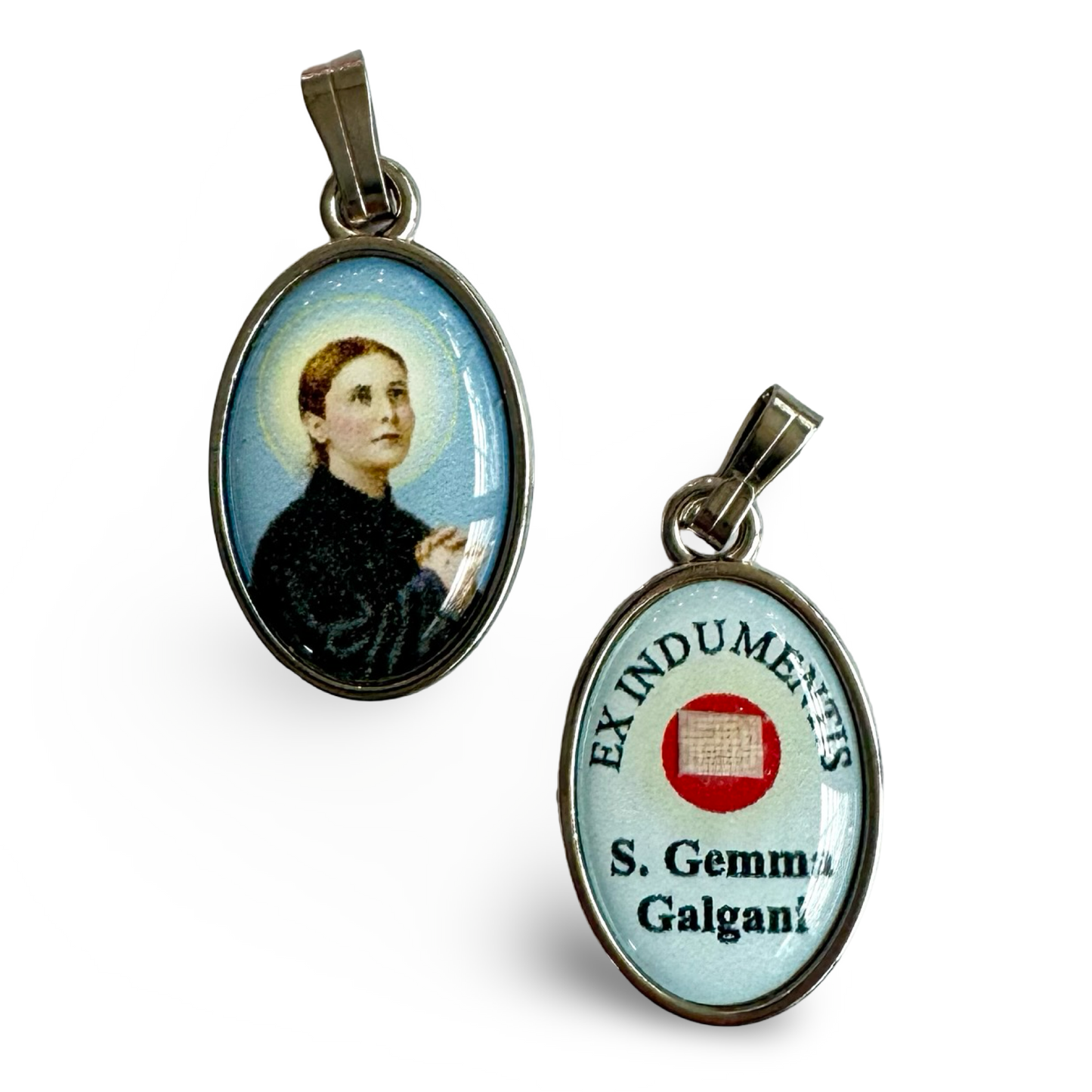 Colored St. Gemma Medal with Relic