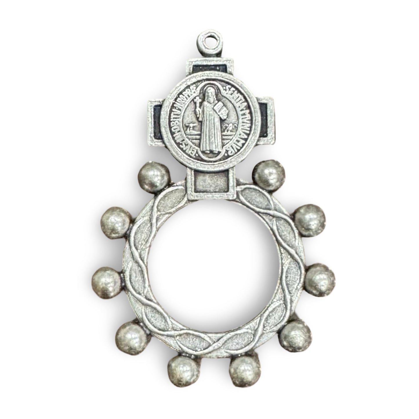 St. Benedict Rosary Ring with Holy Card