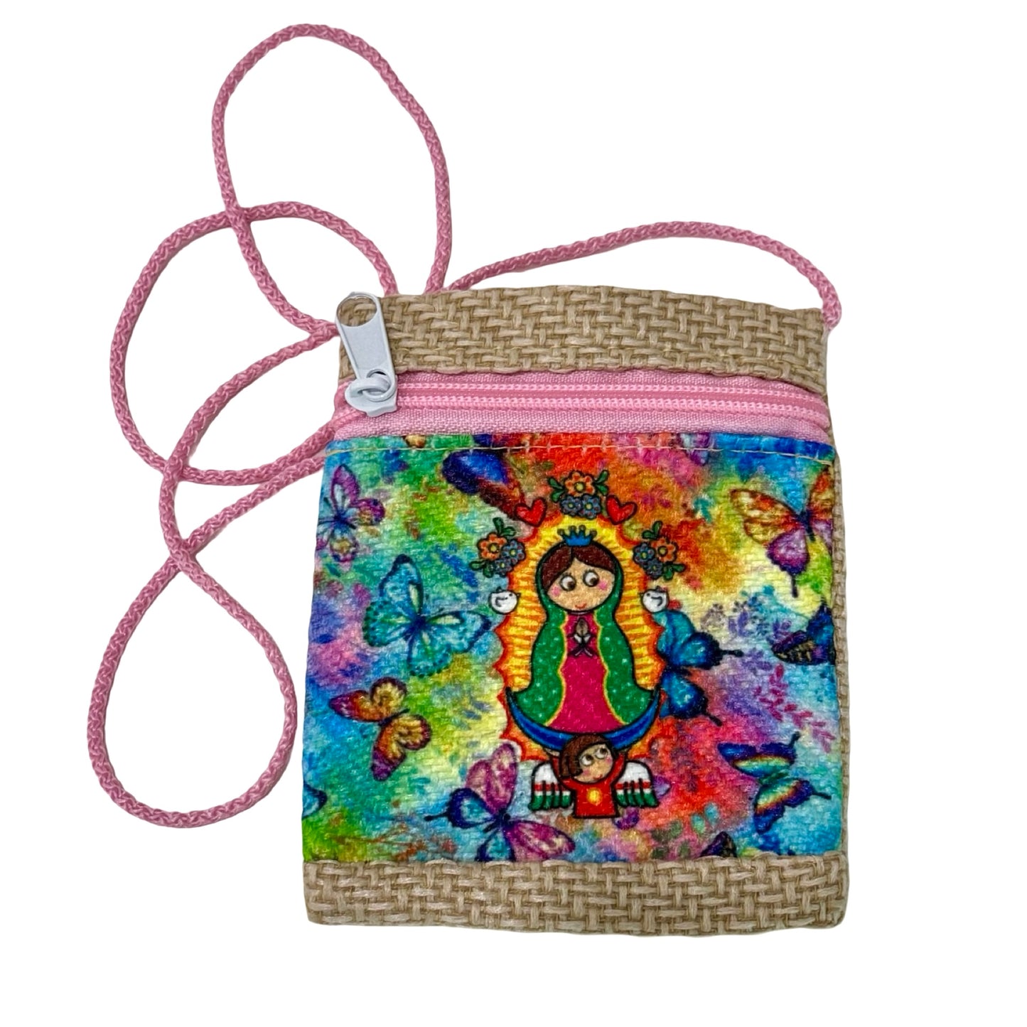 Our Lady of Guadalupe Mini Shoulder Bag with Zipper