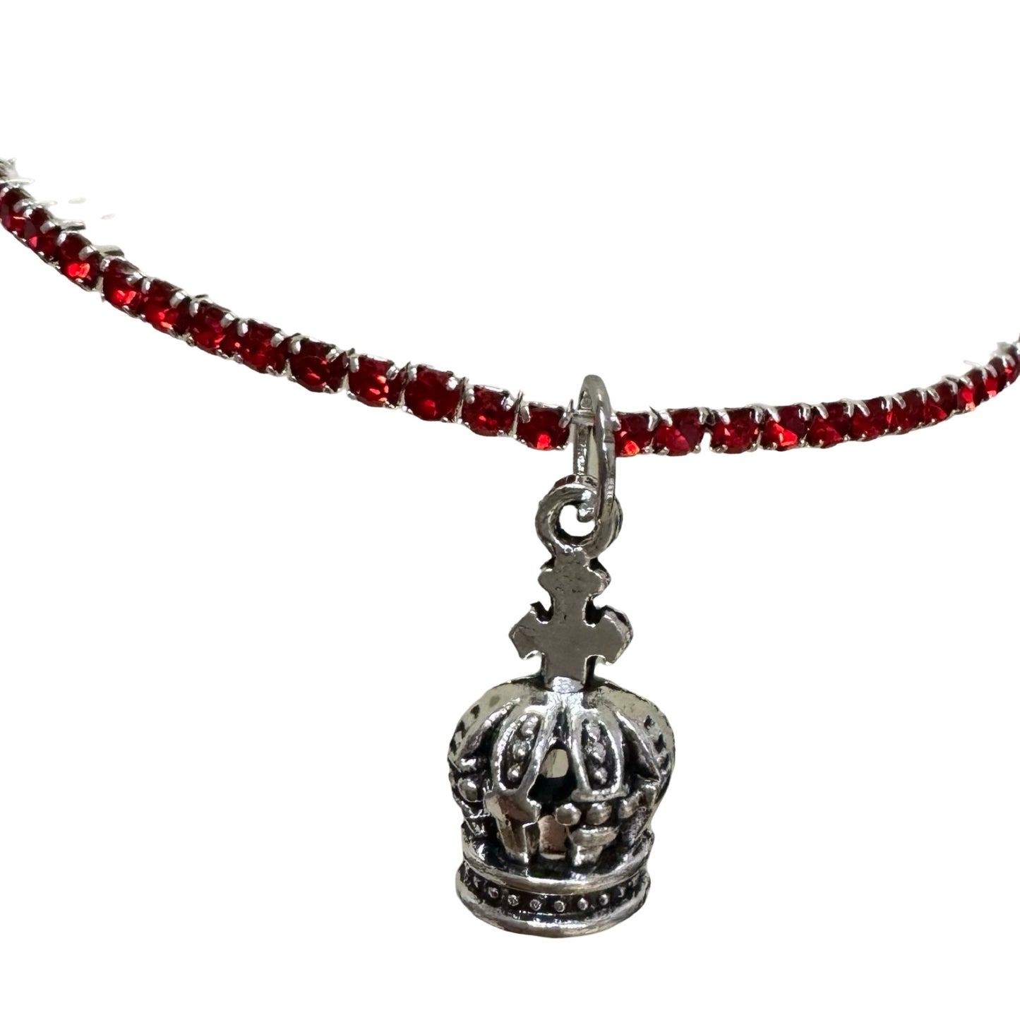 Rhinestone Bracelet with Crown of Fatima