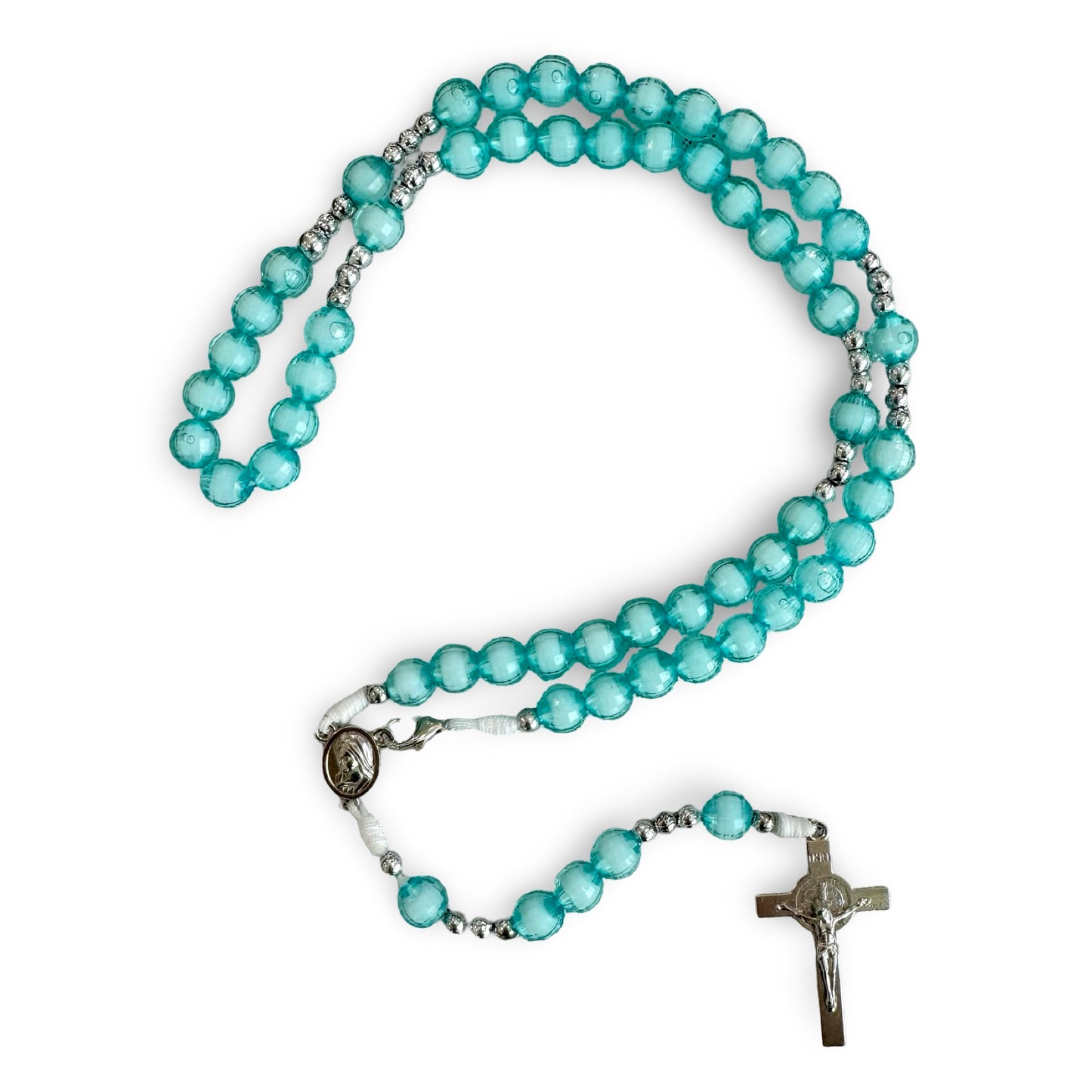 Faceted "Bead-in-Bead" Queen of Peace Rosary