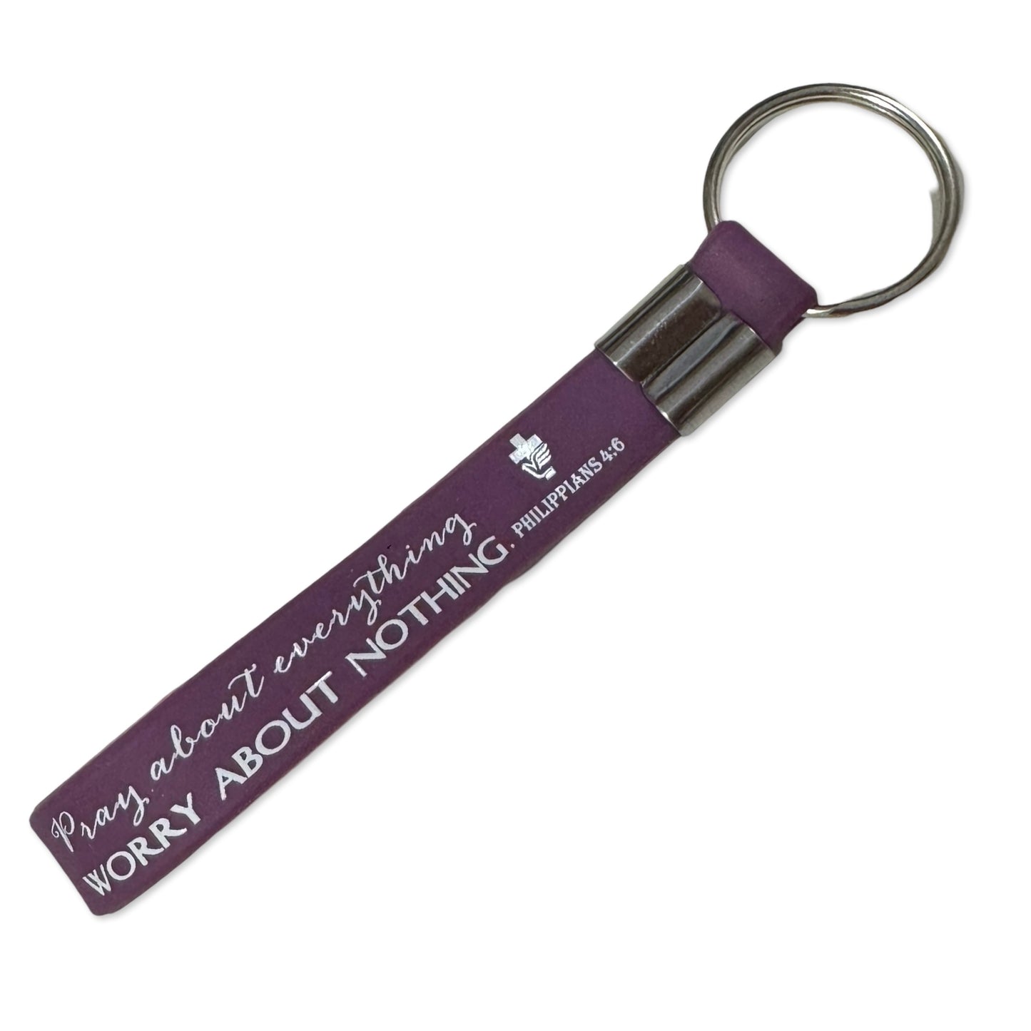 “Pray about everything” Silicone Bible Verse Keychain