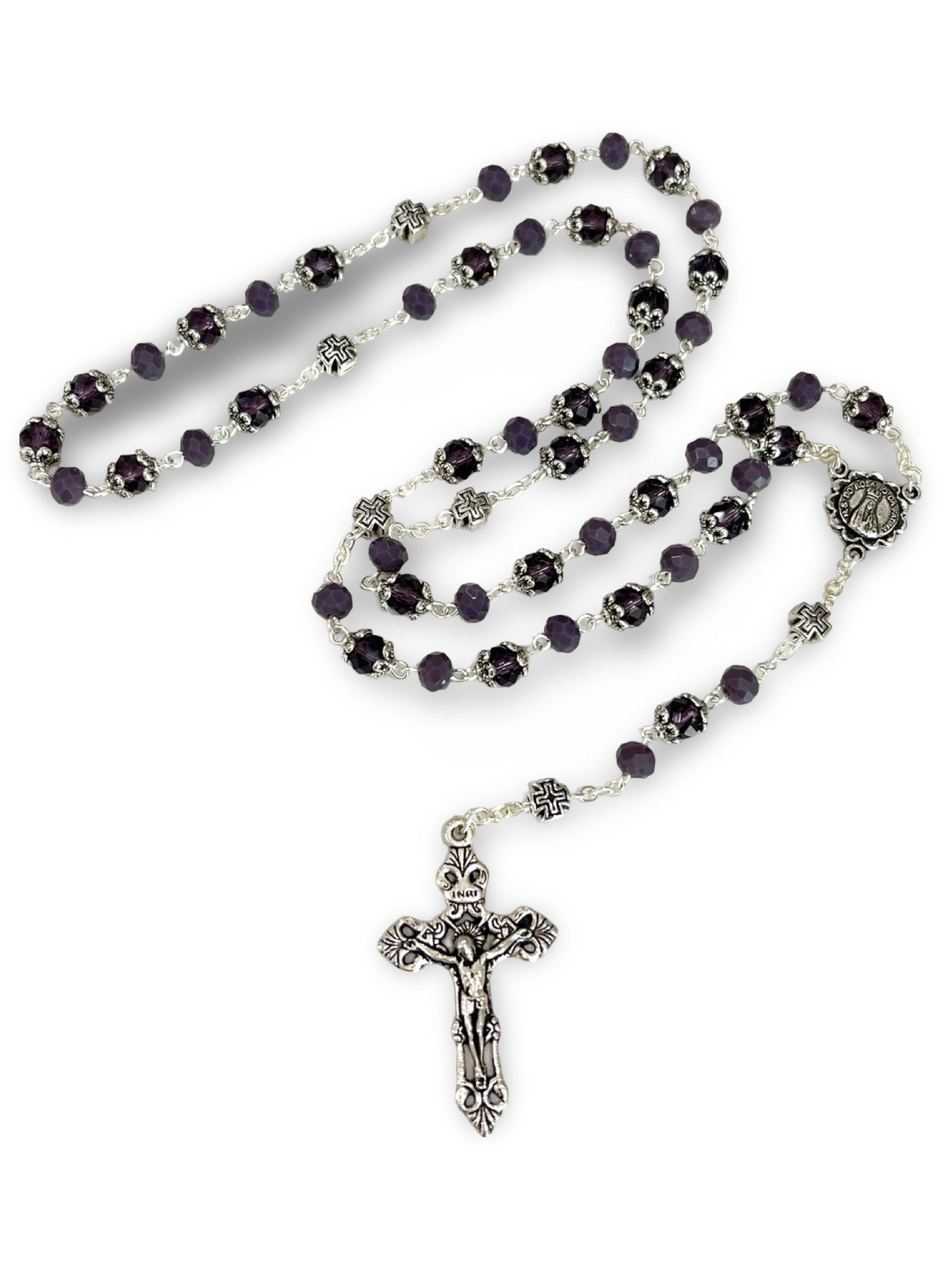 Embellished Fatima Rosary With Soil in Heart Shaped Case