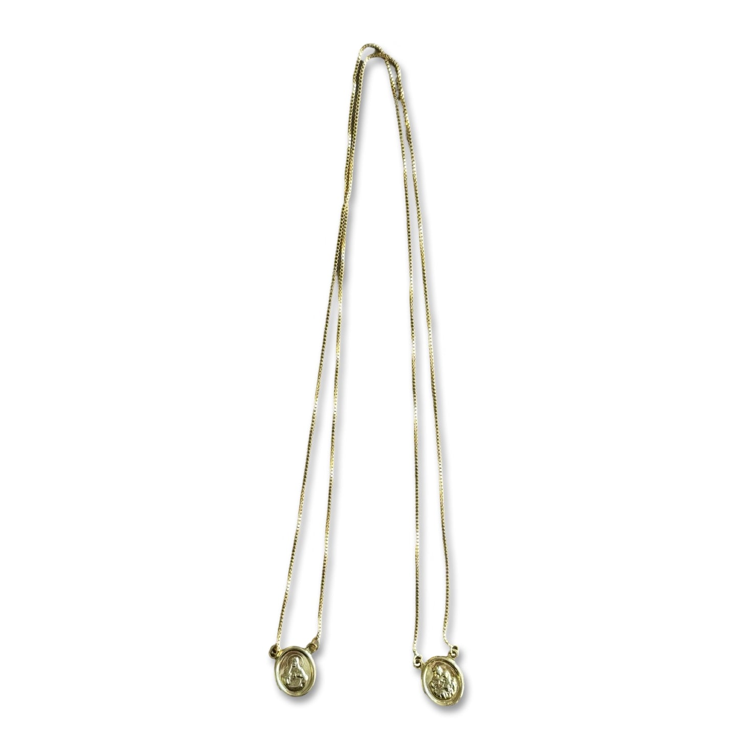 Oval Gold Scapular Necklace