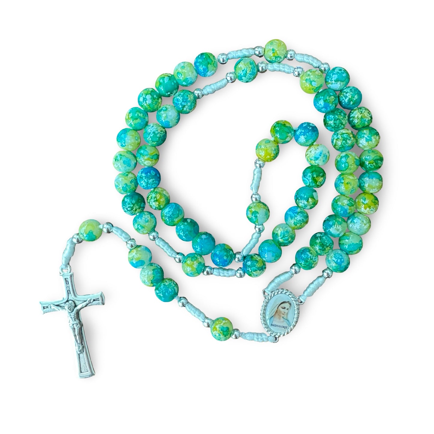 Marble Queen of Peace Rosary of Assorted Colors
