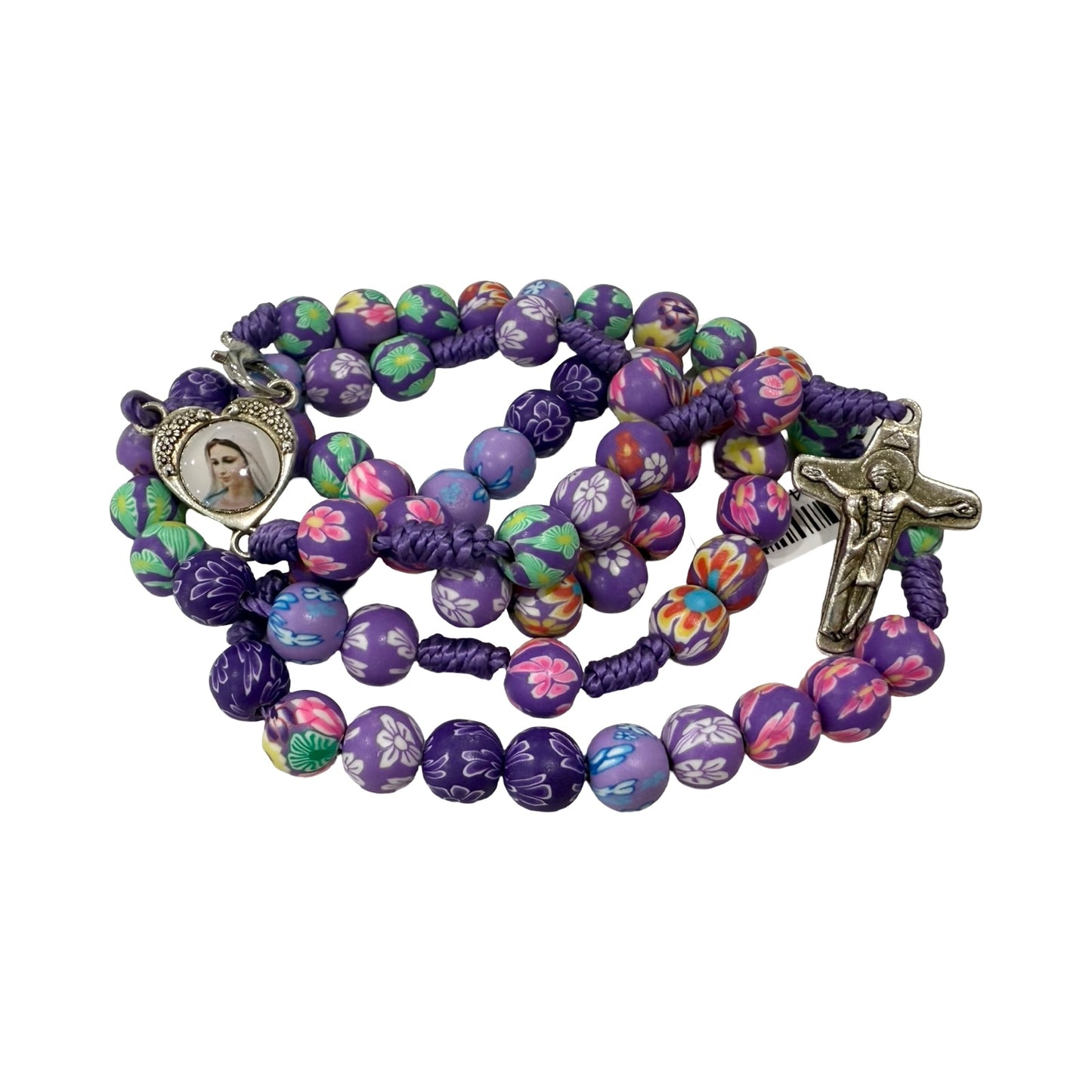 Queen of Peace FIMO Rosary of Assorted Colors
