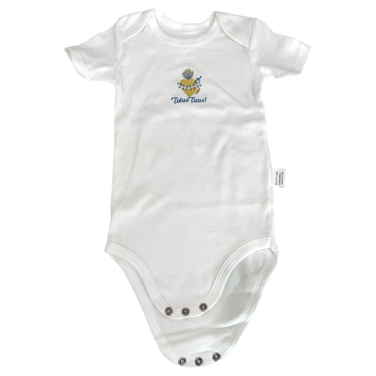 Embroidered "Totus Tuus" Baby Onesie by SCTJM