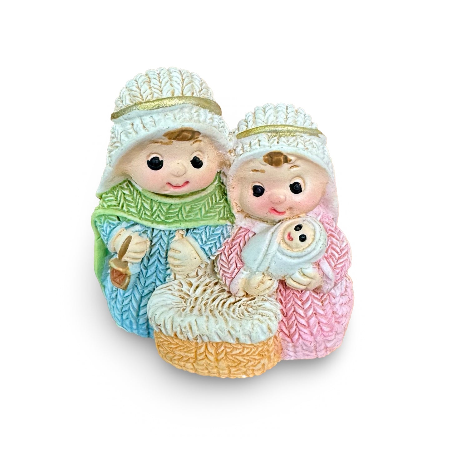 Tiny Nativity Statue - Mary holding Baby Jesus