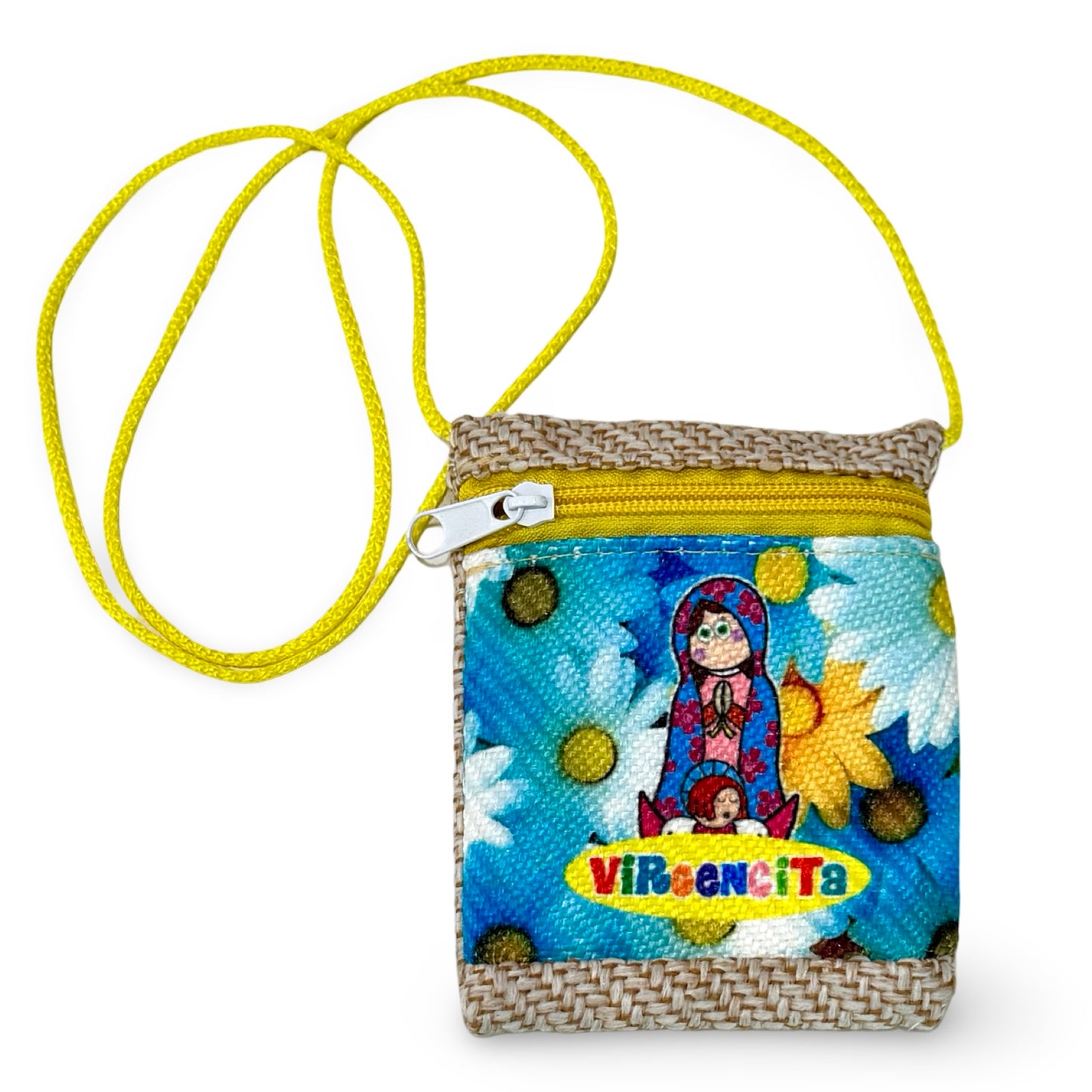 "Virgencita" Guadalupe Mini Shoulder Bag with Zipper