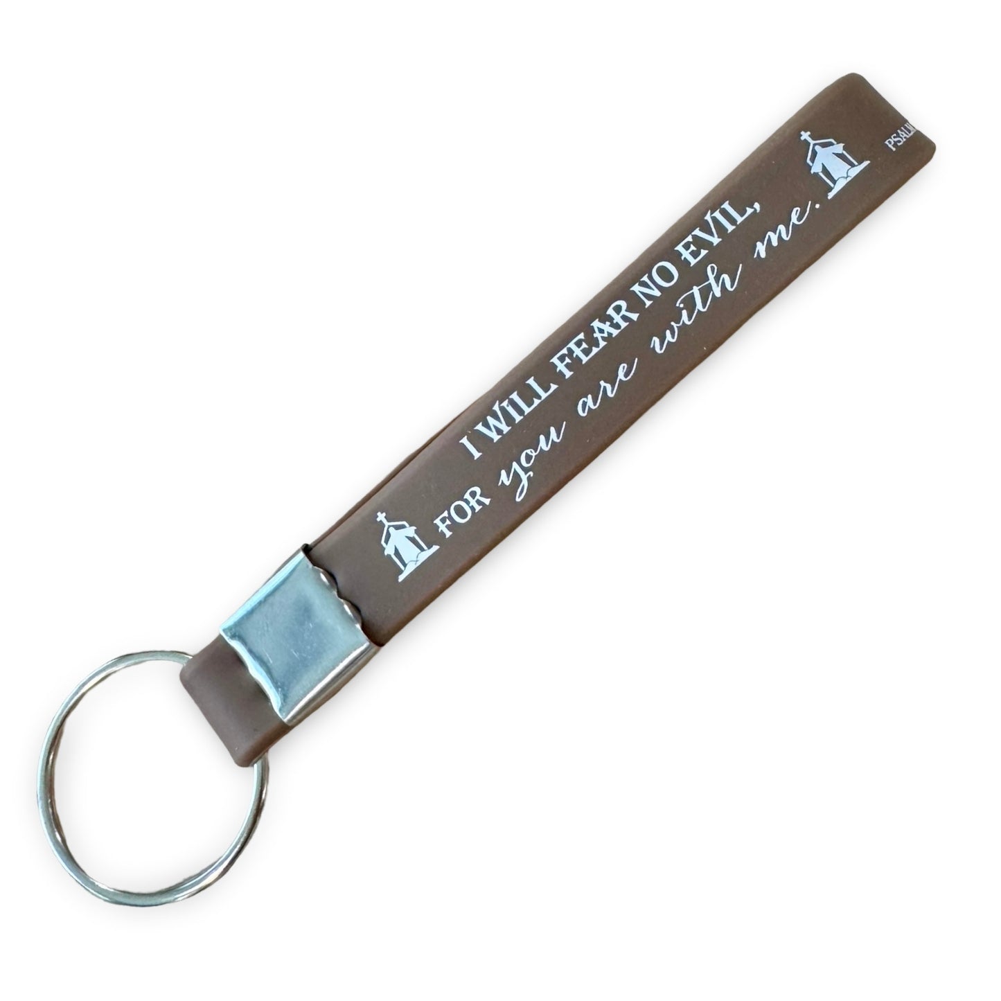 “I will Fear no Evil” Silicone Bible Verse Keychain