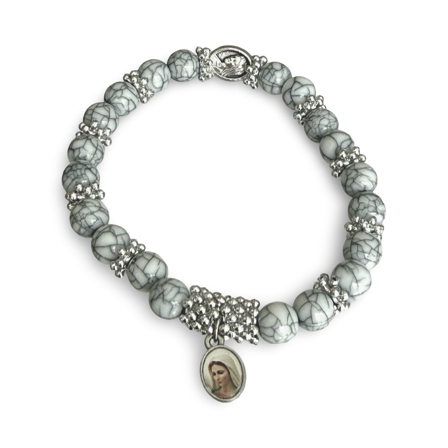 Queen of Peace Marble Bracelet With Accents