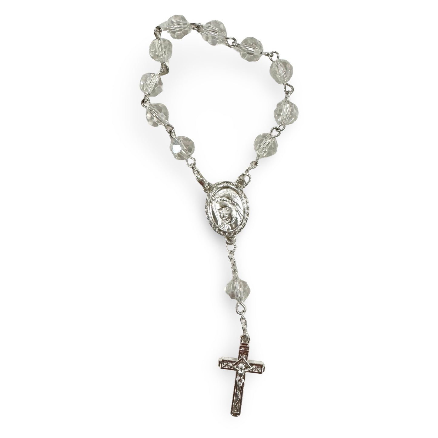 Queen of Peace Decade Rosary with Crystal Beads