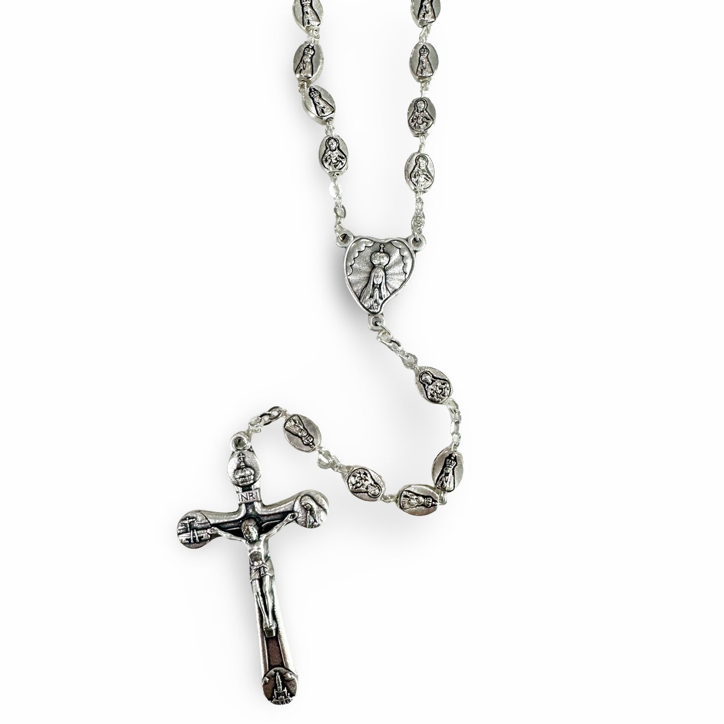 Large Fatima and Sacred Heart Medal Rosary