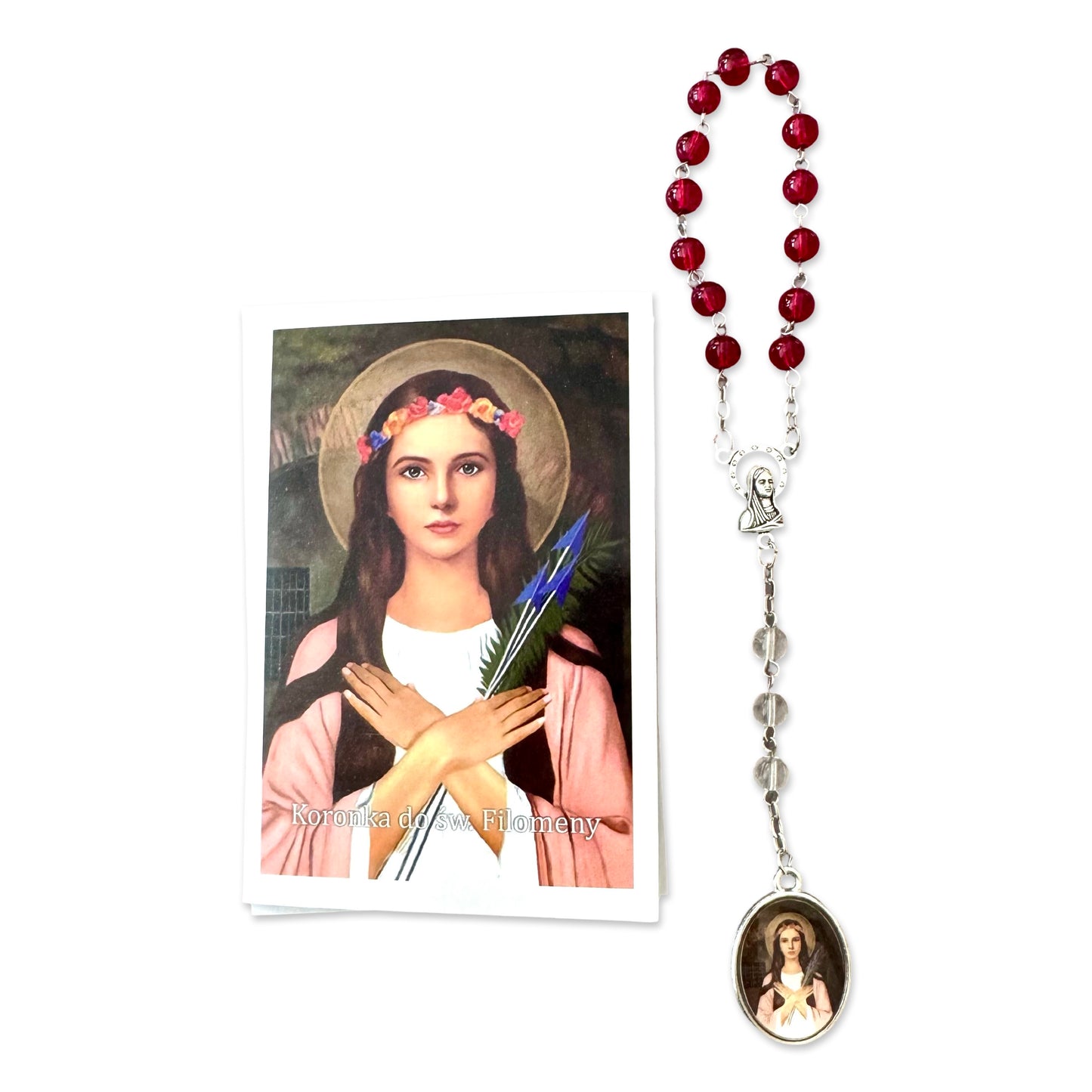 St Philomena Chaplet with Holy Card and Prayers