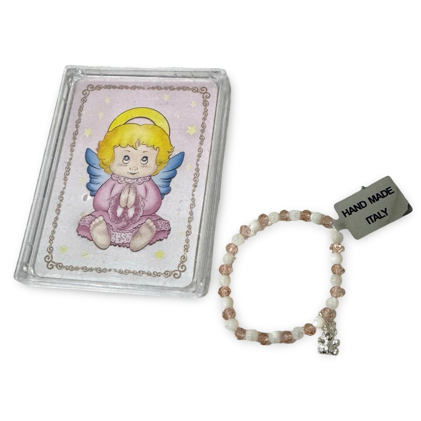 Baby Bracelet with Teddy Bear Pendant