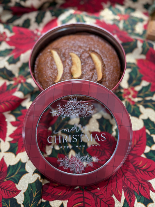 Christmas Breads - 6.7” Circular Red Merry Christmas Tin - SCTJM Nazareth Bakery