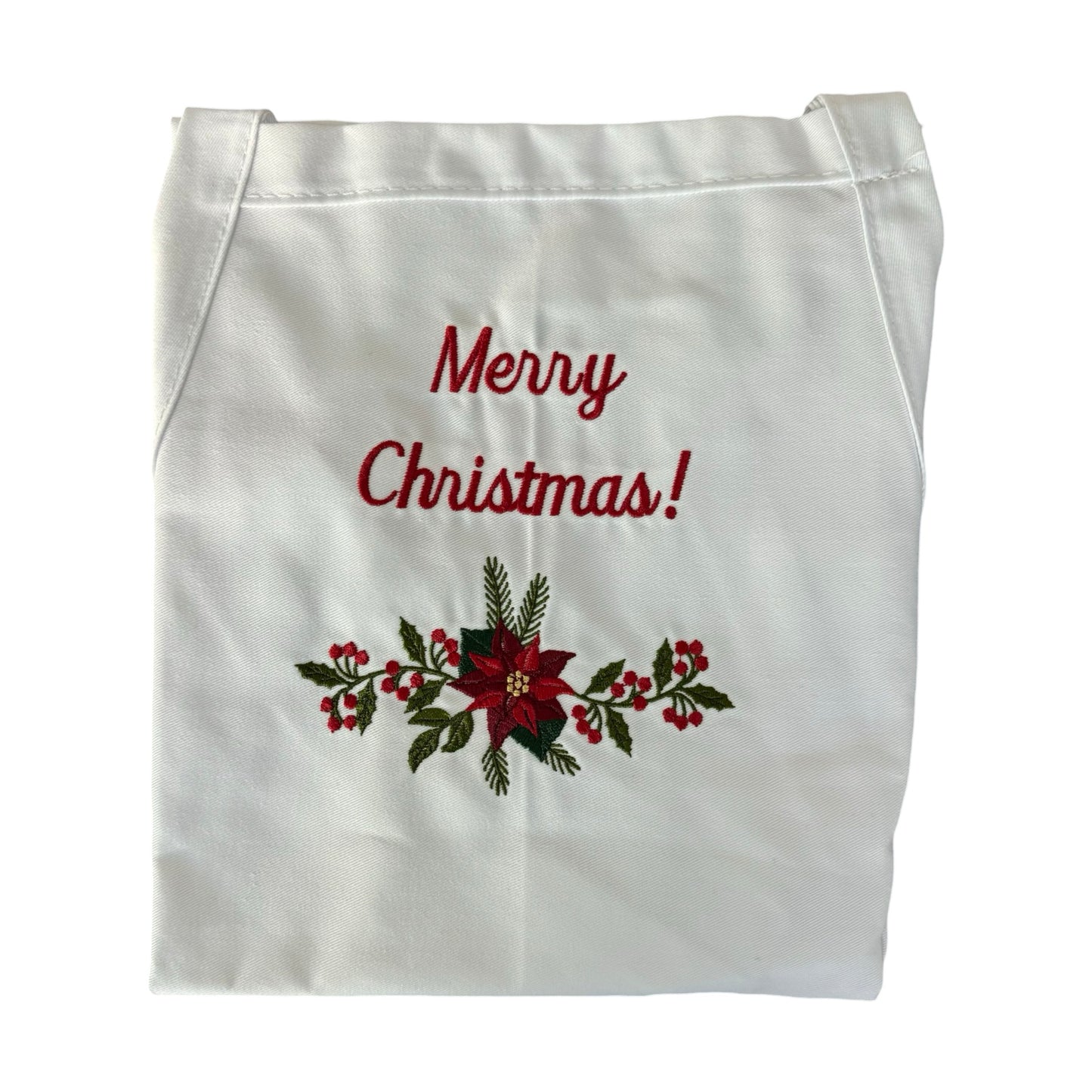 “Merry Christmas” Embroidered Apron by SCTJM