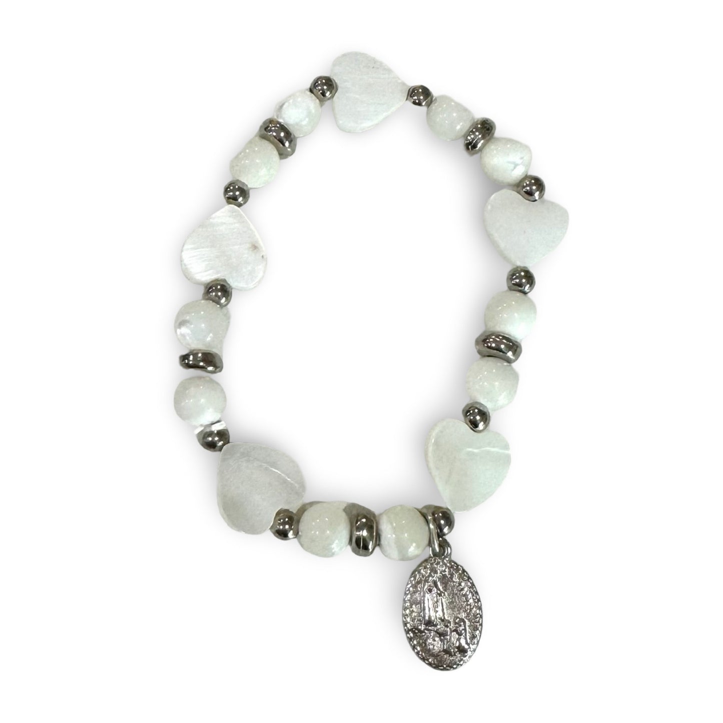 Mother of Pearl Bracelet with Fatima Medal