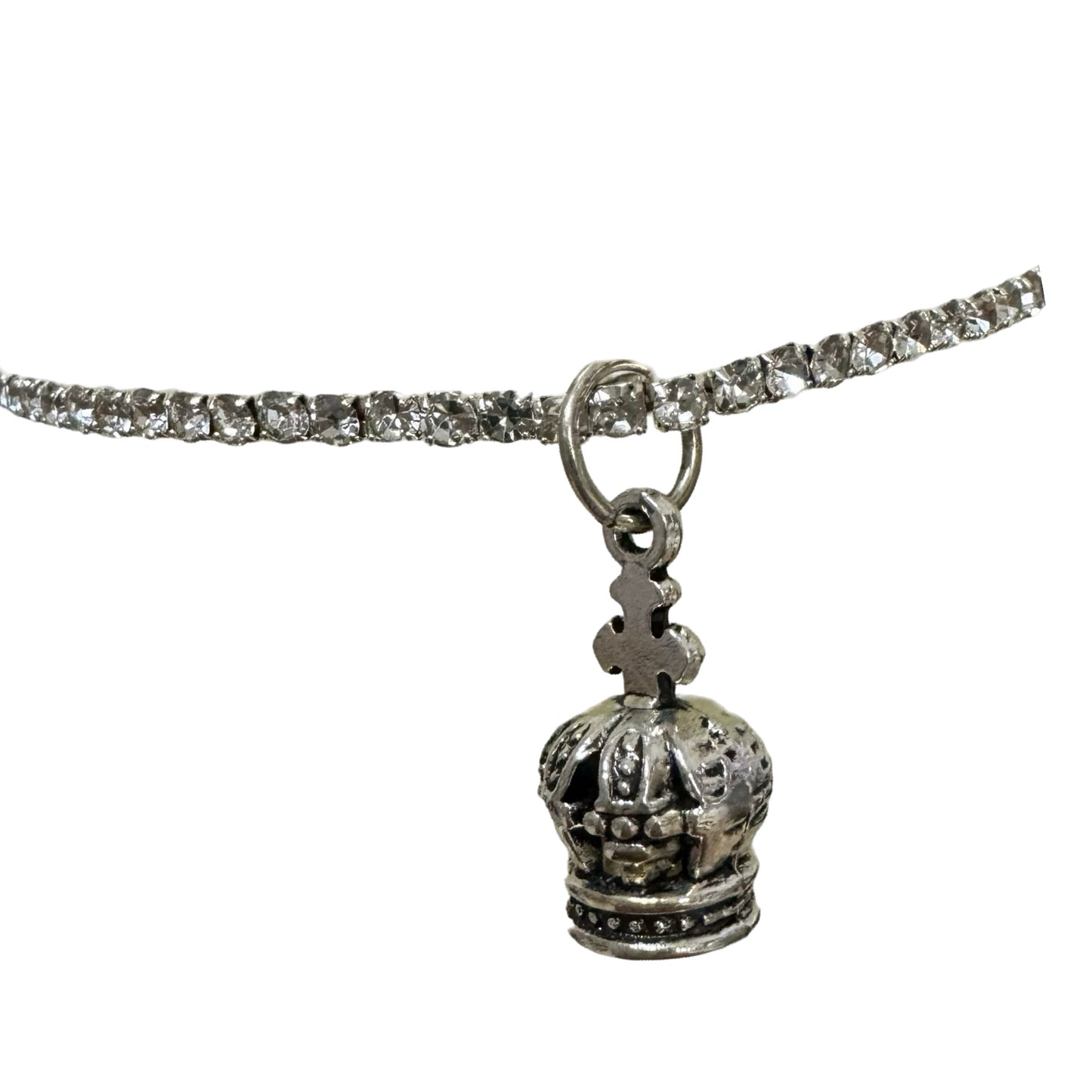Rhinestone Bracelet with Crown of Fatima