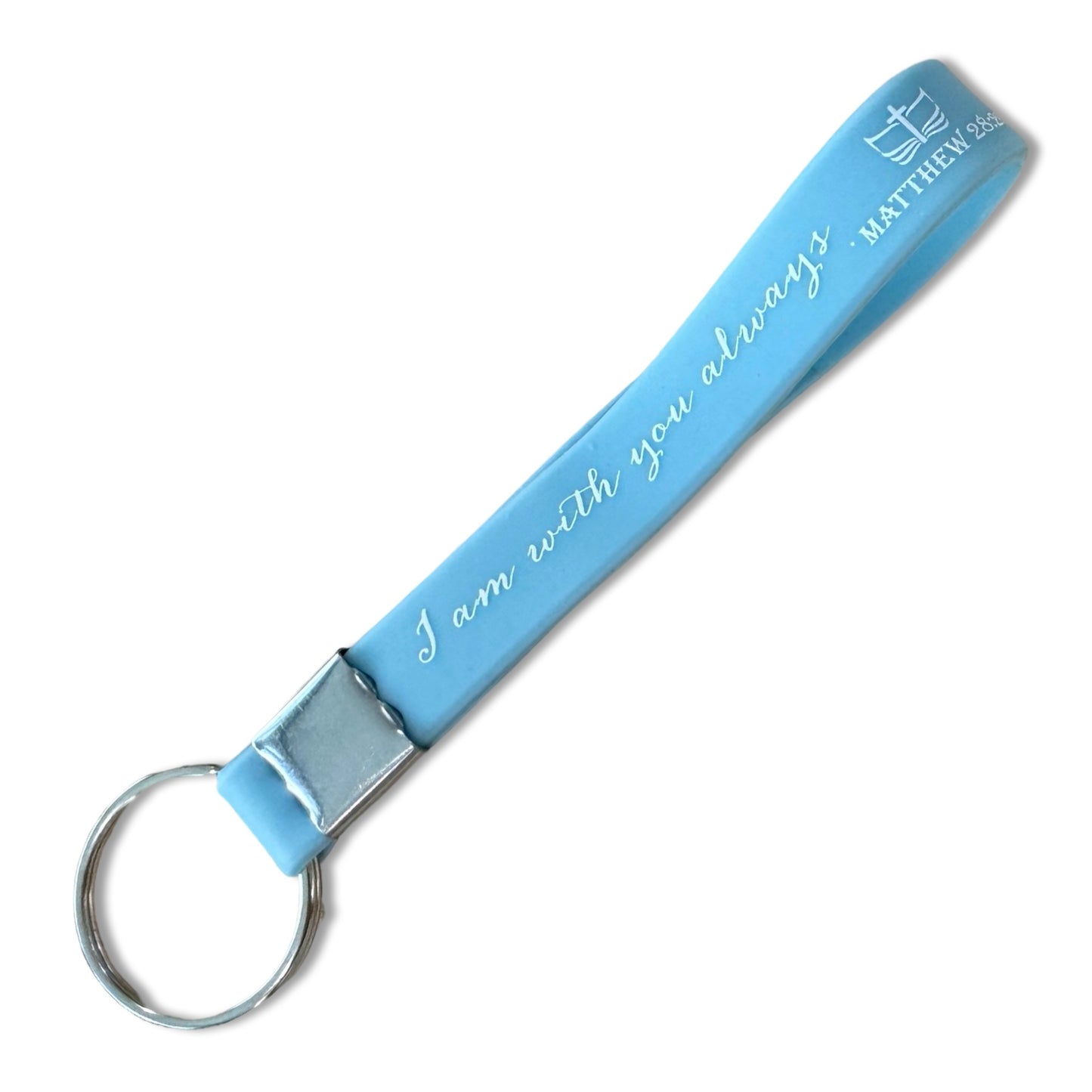 “I am with you always” Silicone Bible Verse Keychain